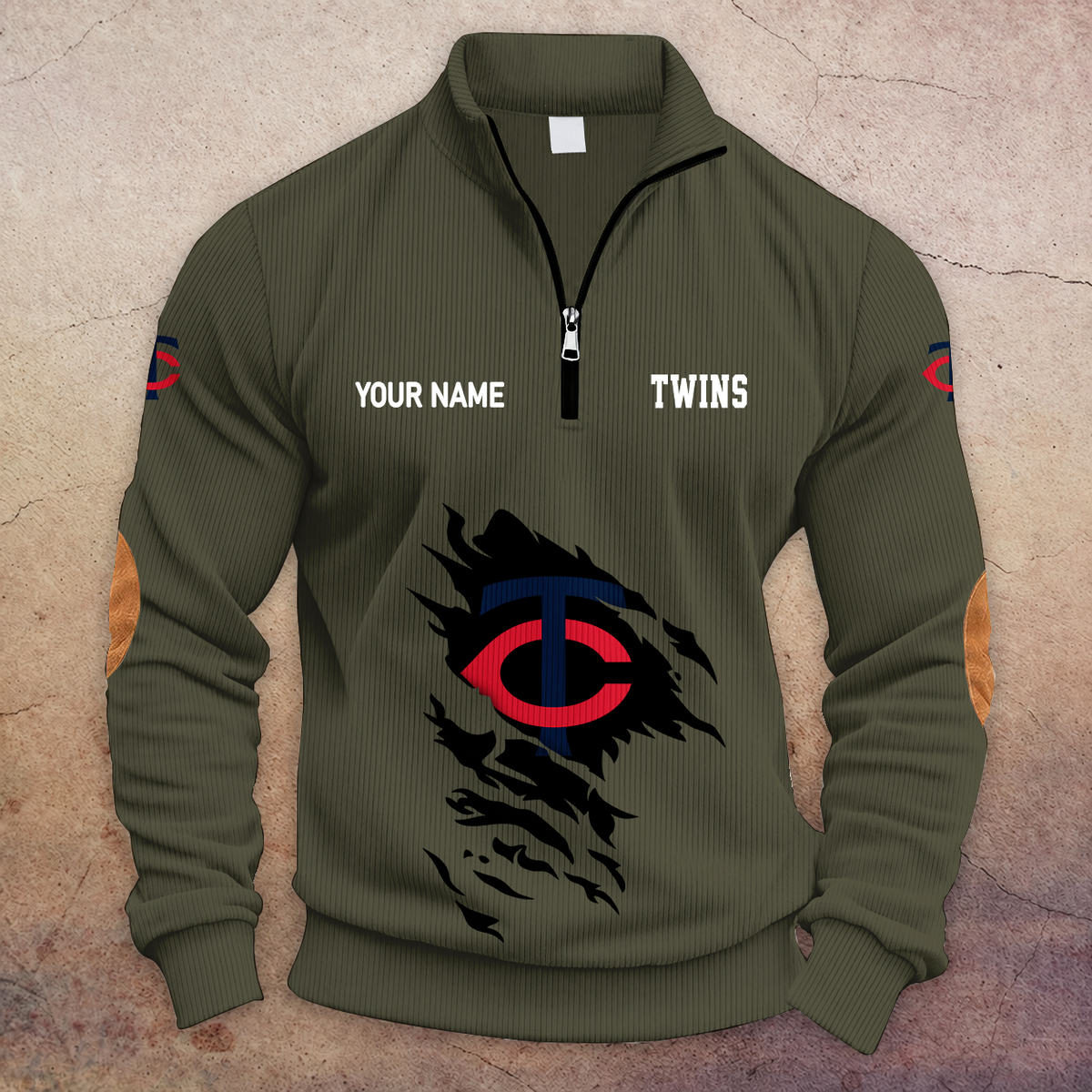 [HOMERUN DEAL] NEW CUSTOMIZED MLB22 MTS MINNESOTA TWINS MULTICOLOR STRIPED QUATER ZIP SWEATSHIRT