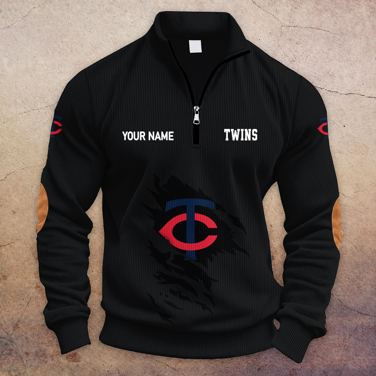[HOMERUN DEAL] NEW CUSTOMIZED MLB22 MTS MINNESOTA TWINS MULTICOLOR STRIPED QUATER ZIP SWEATSHIRT