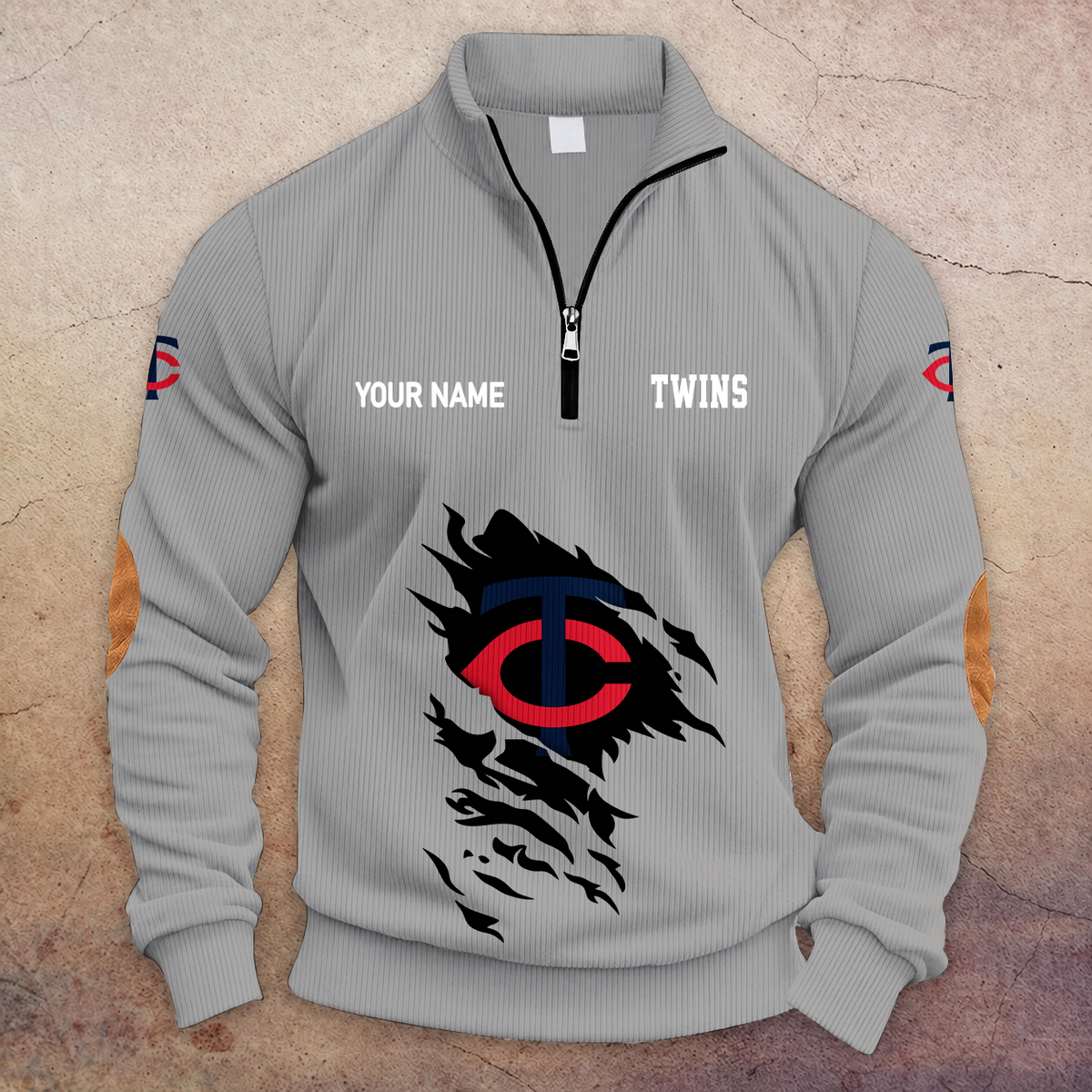 [HOMERUN DEAL] NEW CUSTOMIZED MLB22 MTS MINNESOTA TWINS MULTICOLOR STRIPED QUATER ZIP SWEATSHIRT