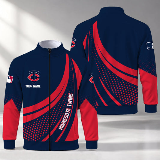 [HOMERUN DEAL] NEW CUSTOMIZED MLB22 MTS MINNESOTA TWINS STAND COLLAR JACKET