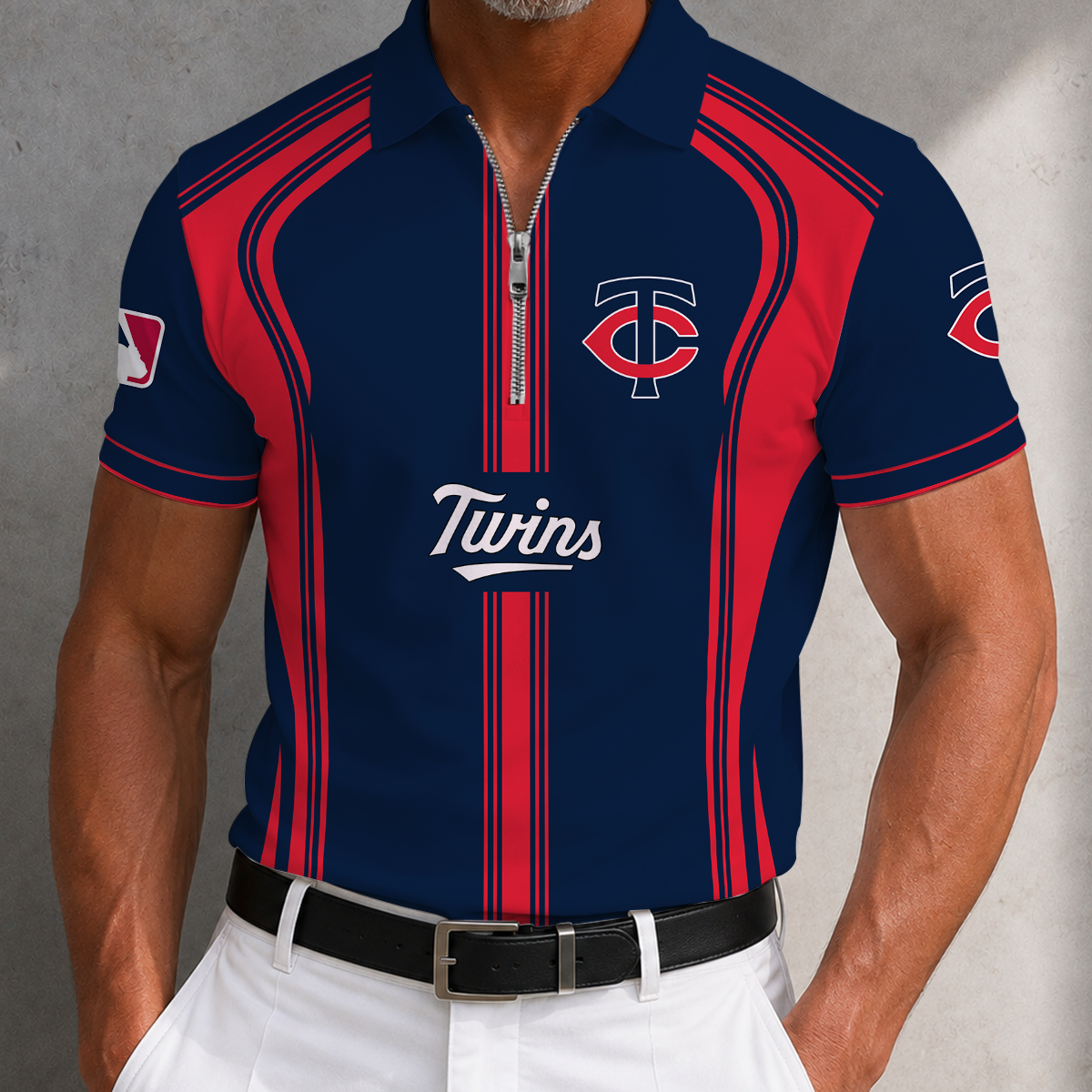[HOMERUN DEAL] NEW CUSTOMIZED MLB22 MTS MINNESOTA TWINS ZIP POLO SHIRT