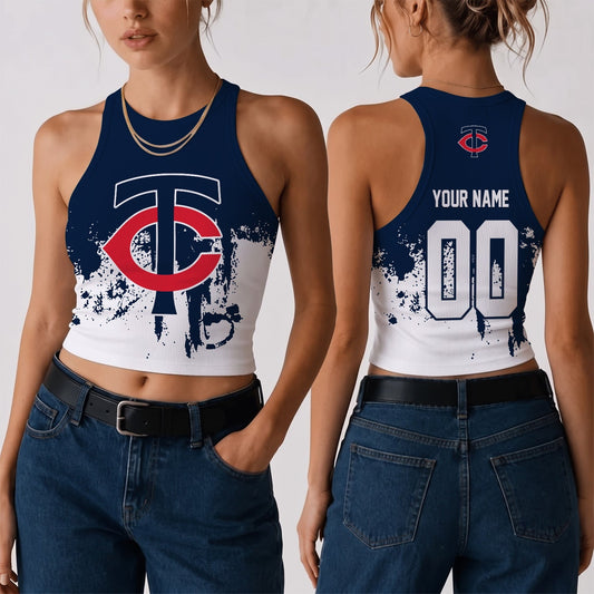 [HOMERUN DEAL] NEW CUSTOMIZED MLB22 MTS THE TWINS WOMEN'S CROP TOP