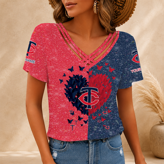 [HOMERUN DEAL] NEW CUSTOMIZED MLB22 MTS MINNESOTA TWINS V-NECK SHIRT