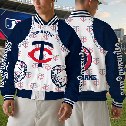 [HOMERUN DEAL] NEW CUSTOMIZED MLB22 MTS MINNESOTA TWINS SATIN VARSITY & BASEBALL JACKET