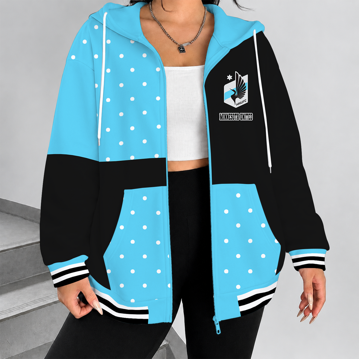 [GOAL DEAL] NEW CUSTOMIZED MLS22 MUF MINNESOTA UNITED FC ZIP HOODIE