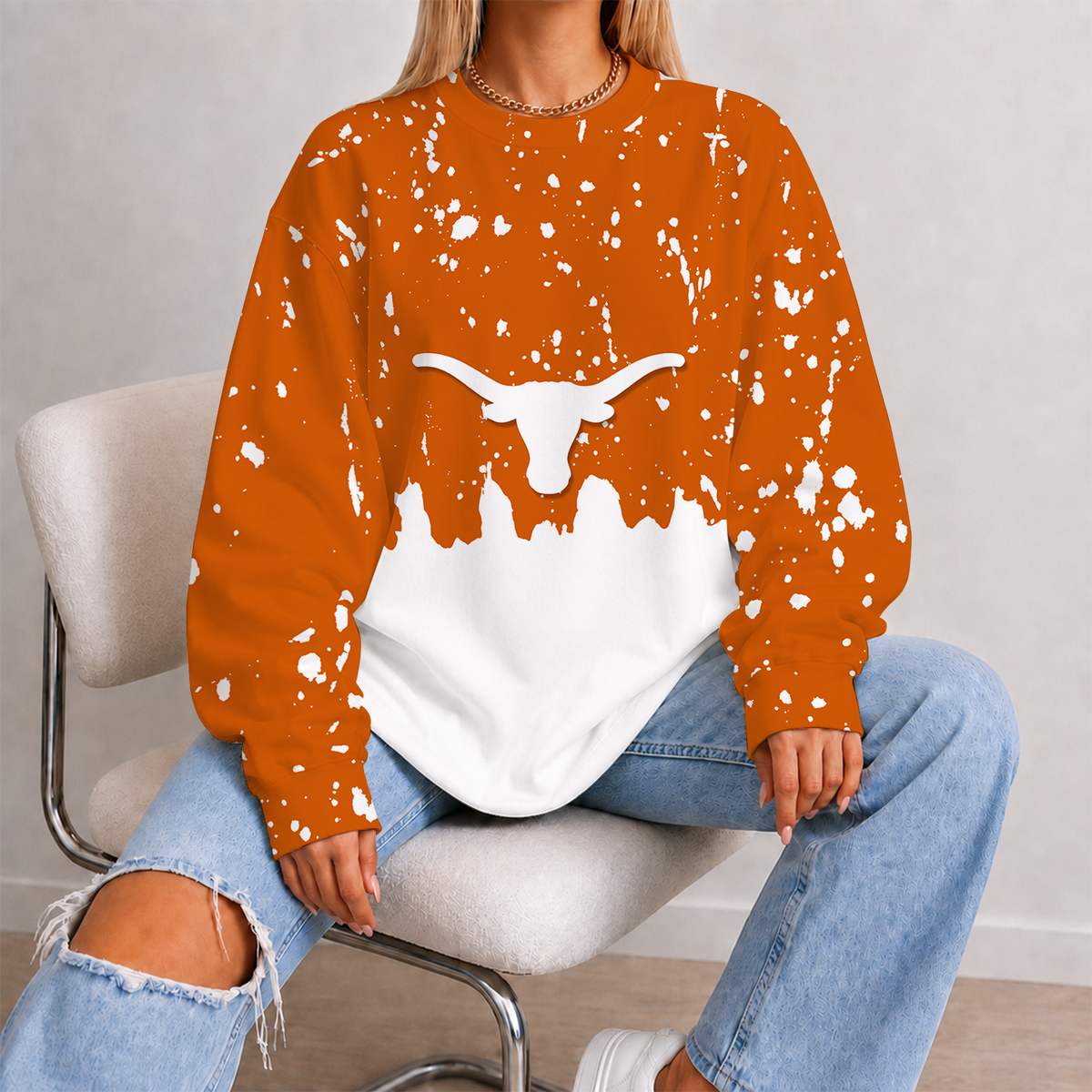 [TOUCHDOWN DEAL] NEW CUSTOMIZED NCAA FBS22 TXL TEXAS LONGHORNS UNISEX SWEATSHIRT