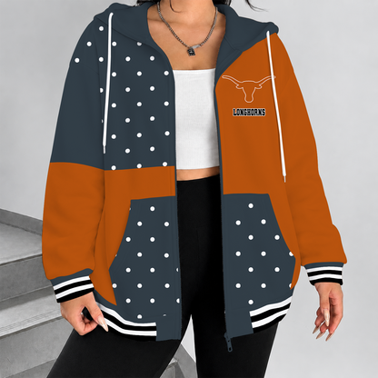 [TOUCHDOWN DEAL] NEW CUSTOMIZED NCAA FBS22 TXL TEXAS LONGHORNS ZIP HOODIE