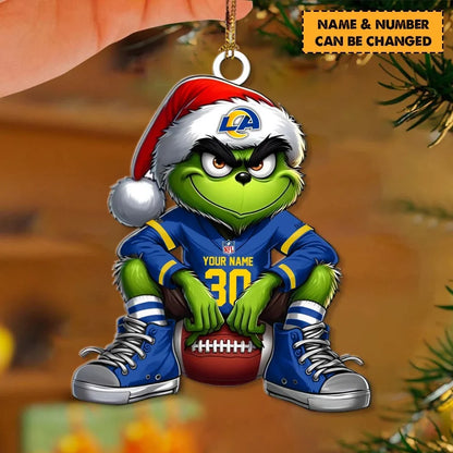 [TOUCHDOWN DEAL] NEW CUSTOMIZED NFL22 LAR LOS ANGELES RAMS CHRISTMAS ACRYLIC ORNAMENT