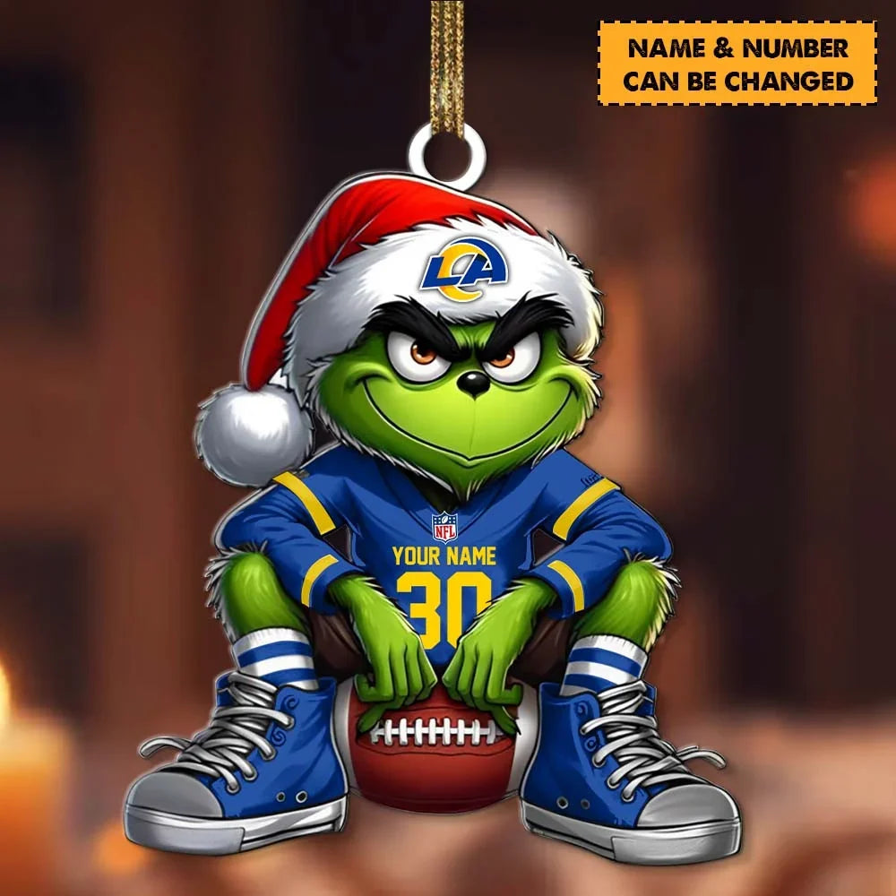 [TOUCHDOWN DEAL] NEW CUSTOMIZED NFL22 LAR LOS ANGELES RAMS CHRISTMAS ACRYLIC ORNAMENT