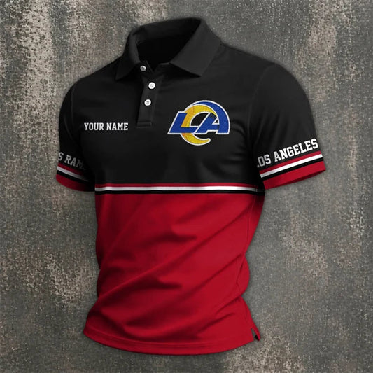 [TOUCHDOWN DEAL] NEW CUSTOMIZED NFL22 LAR LOS ANGELES RAMS POLO SHIRT