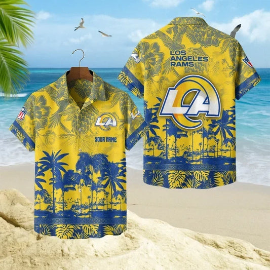 [TOUCHDOWN DEAL] NEW CUSTOMIZED NFL22 LAR LOS ANGELES RAMS UNISEX HAWAIIAN SHIRT