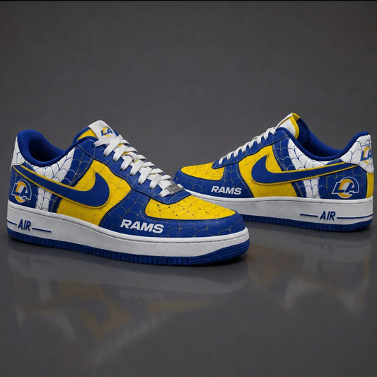 [TOUCHDOWN DEAL] NEW CUSTOMIZED NFL22 LAR LOS ANGELES RAMS x SPIDER AF1 SHOES