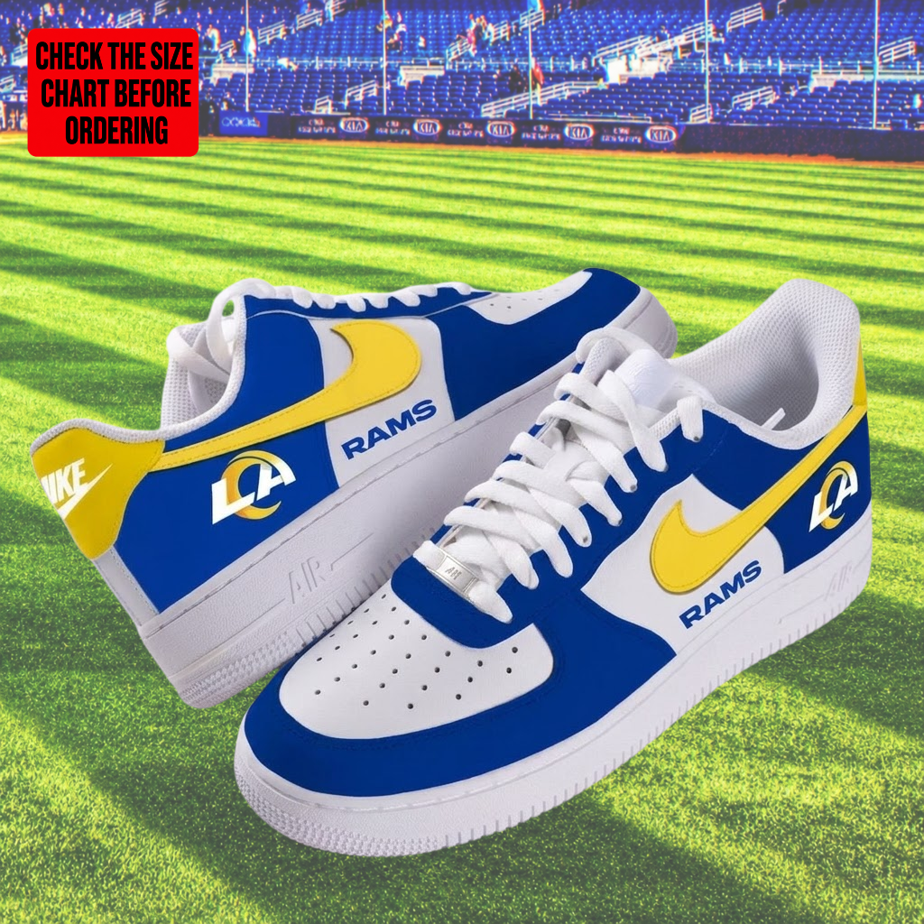 [TOUCHDOWN DEAL] NEW CUSTOMIZED NFL22 LAR LOS ANGELES RAMS AF1 SHOES