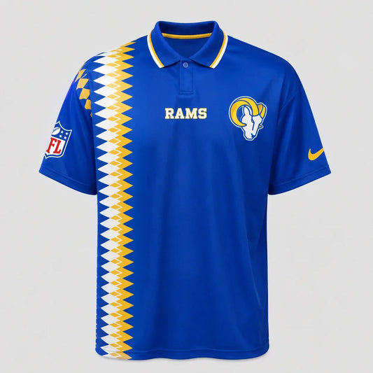 [TOUCHDOWN DEAL] NEW CUSTOMIZED NFL22 LAR LOS ANGELES RAMS POLO SHIRT