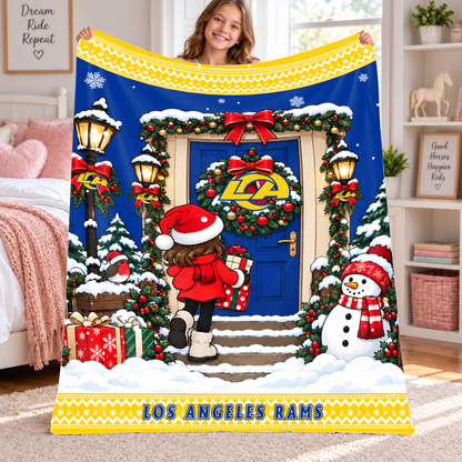 [TOUCHDOWN DEAL] NEW CUSTOMIZED NFL22 LAR THE RAMS FLEECE BLANKET