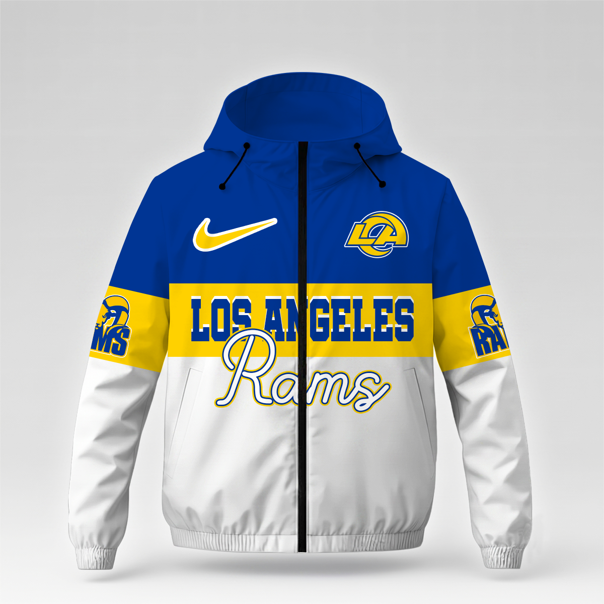 [TOUCHDOWN DEAL] NEW CUSTOMIZED NFL22 LAR LOS ANGELES RAMS WINDBREAKER JACKET