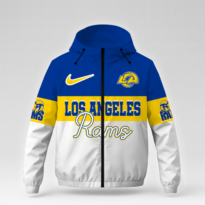 [TOUCHDOWN DEAL] NEW CUSTOMIZED NFL22 LAR LOS ANGELES RAMS WINDBREAKER JACKET