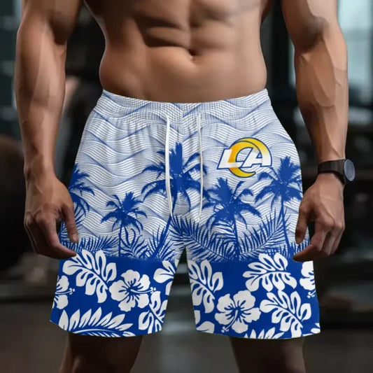 [TOUCHDOWN DEAL] NEW CUSTOMIZED NFL22 LAR LOS ANGELES RAMS SHORT PANTS