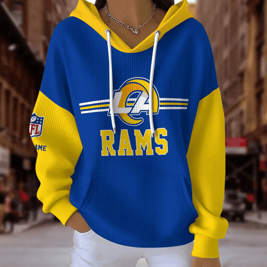[TOUCHDOWN DEAL] NEW CUSTOMIZED NFL22 LAR LOS ANGELES RAMS RIBBED HOODIE & SWEATSHIRT
