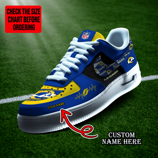 [TOUCHDOWN DEAL] NEW CUSTOMIZED NFL22 LAR LOS ANGELES RAMS AF1 SHOES