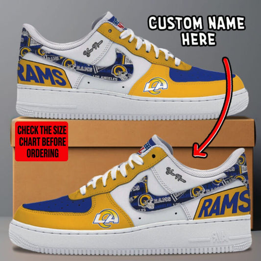 [TOUCHDOWN DEAL] NEW CUSTOMIZED NFL22 LAR LOS ANGELES RAMS AF1 SNEAKERS