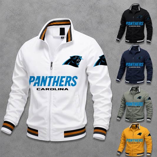 [TOUCHDOWN DEAL] NEW CUSTOMIZED NFL23 CLP CAROLINA PANTHERS MEN'S CASUAL JACKET