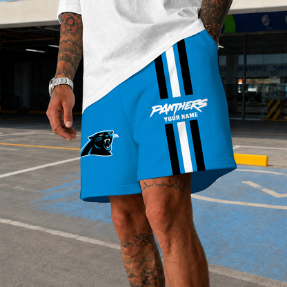 [TOUCHDOWN DEAL] NEW CUSTOMIZED NFL23 CLP CAROLINA PANTHERS SHORT PANTS