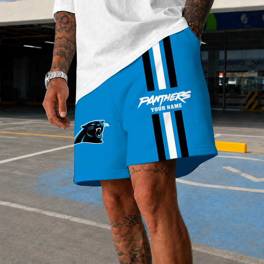 [TOUCHDOWN DEAL] NEW CUSTOMIZED NFL23 CLP CAROLINA PANTHERS SHORT PANTS