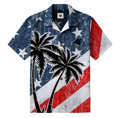 [TOUCHDOWN DEAL] NEW CUSTOMIZED NFL23 CLP CAROLINA PANTHERS PATRIOTIC 250 USA HAWAIIAN SHIRT