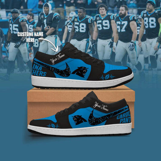 [TOUCHDOWN DEAL] NEW CUSTOMIZED NFL23 CLP CAROLINA PANTHERS AIR JORDAN LOW SHOES