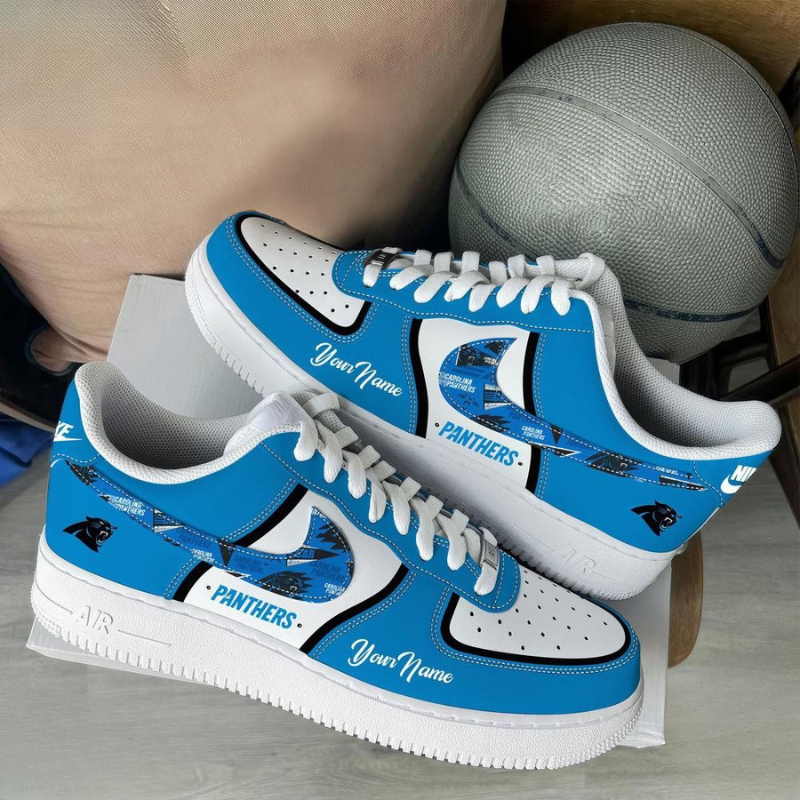 [TOUCHDOWN DEAL] NEW CUSTOMIZED NFL23 CLP CAROLINA PANTHERS AF1 SNEAKERS