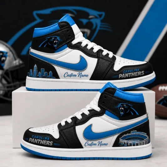 [TOUCHDOWN DEAL] NEW CUSTOMIZED NFL23 CLP CAROLINA PANTHERS AIR JORDAN 1