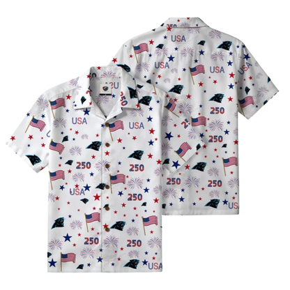 [TOUCHDOWN DEAL] NEW CUSTOMIZED NFL23 CLP CAROLINA PANTHERS PATRIOTIC 250 USA HAWAIIAN SHIRT
