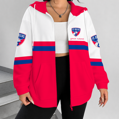 [GOAL DEAL] NEW CUSTOMIZED MLS23 FCD FC DALLAS ZIP HOODIE