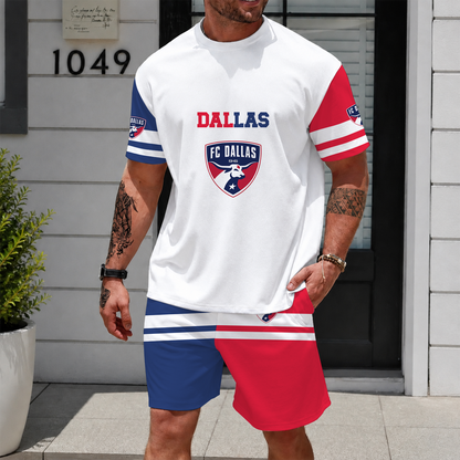 [GOAL DEAL] NEW CUSTOMIZED MLS23 FCD FC DALLAS UNISEX T-SHIRT & SHORTS SET