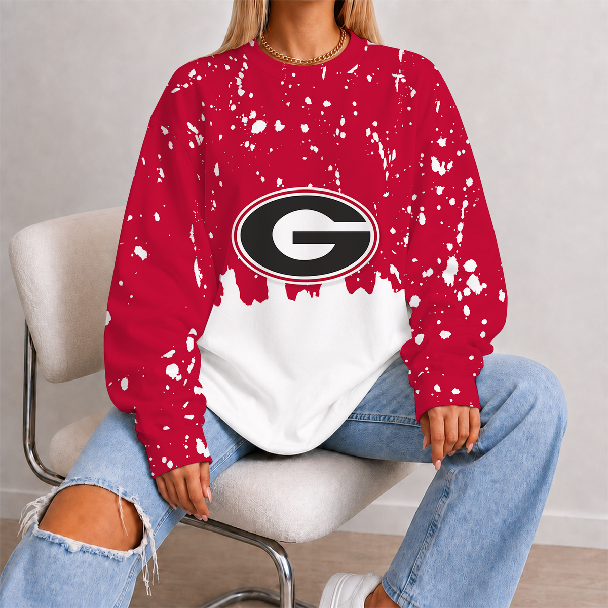 [HOMERUN DEAL] NEW CUSTOMIZED NCAA CWS23 GEB GEORGIA BULLDOGS UNISEX SWEATSHIRT