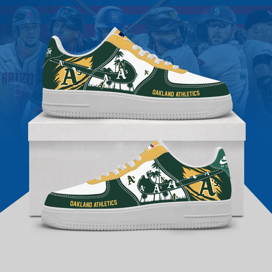 [HOMERUN DEAL] NEW CUSTOMIZED MLB23 OAS OAKLAND ATHLETICS AF1 SHOES