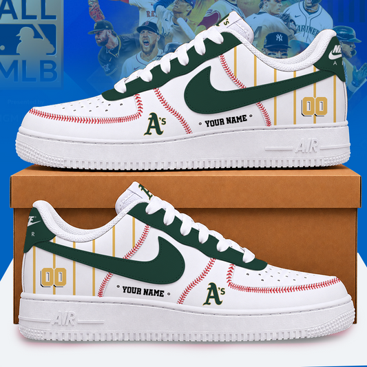 [HOMERUN DEAL] NEW CUSTOMIZED MLB23 OAS OAKLAND ATHLETICS AF1 SHOES