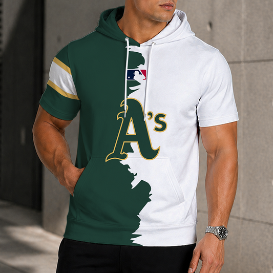 [HOMERUN DEAL] NEW CUSTOMIZED MLB23 OAS OAKLAND ATHLETICS SHORT SLEEVE HOODIE