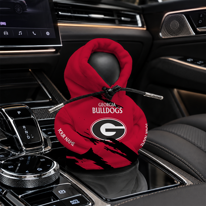 [HOMERUN DEAL] NEW CUSTOMIZED NCAA CWS23 GEB GEORGIA BULLDOGS AUTOMOTIVE HOODIE SHIFT KNOB COVER