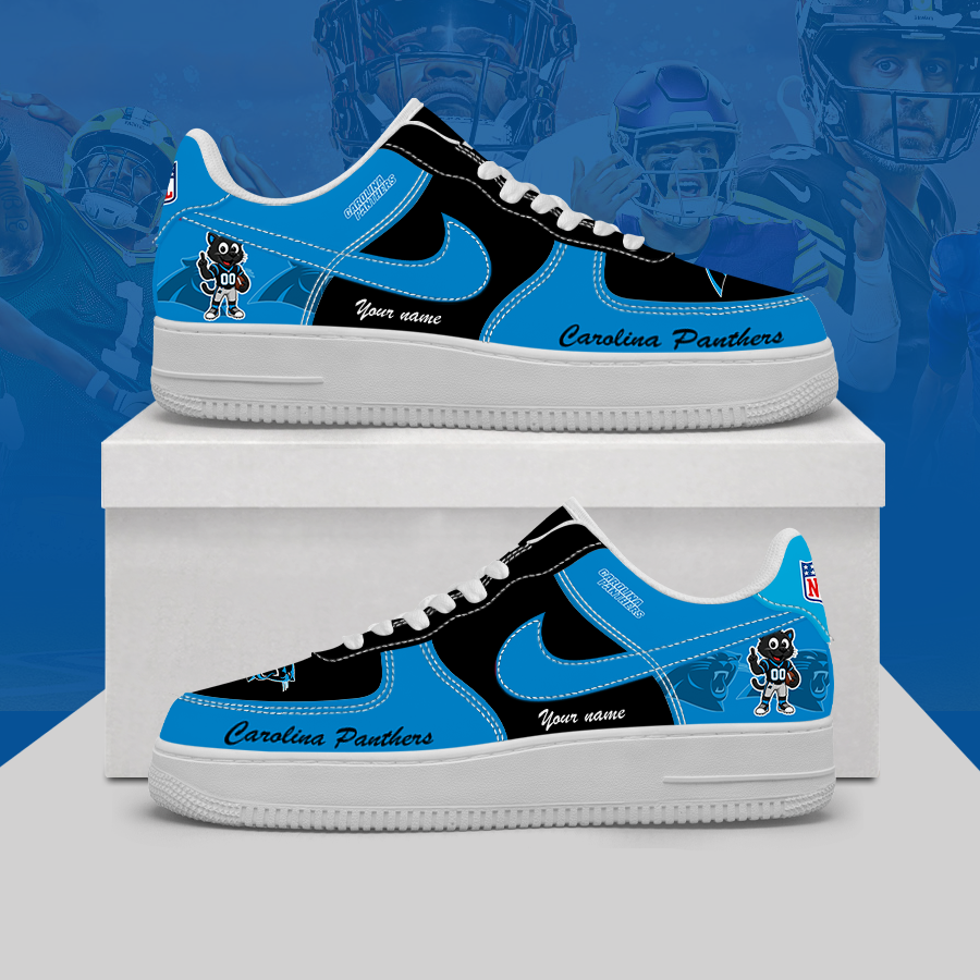 [TOUCHDOWN DEAL] NEW CUSTOMIZED NFL23 CLP CAROLINA PANTHERS AF1 SHOES
