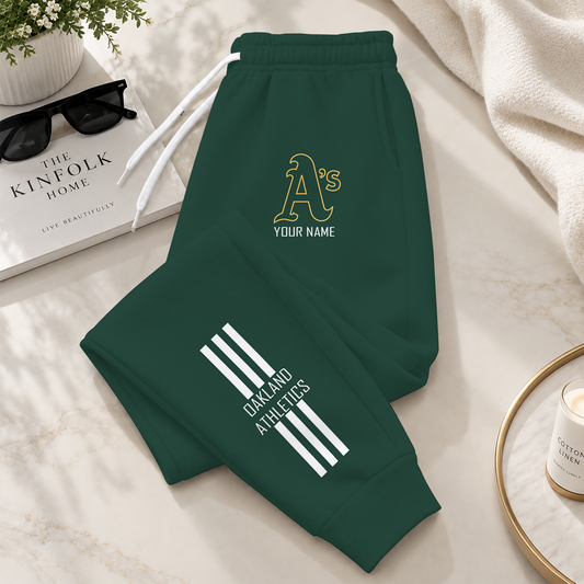 [HOMERUN DEAL] NEW CUSTOMIZED MLB23 OAS OAKLAND ATHLETICS SWEATPANTS