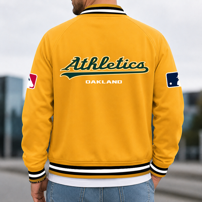 [HOMERUN DEAL] NEW CUSTOMIZED MLB23 OAS OAKLAND ATHLETICS MULTICOLOR MEN'S CASUAL JACKET
