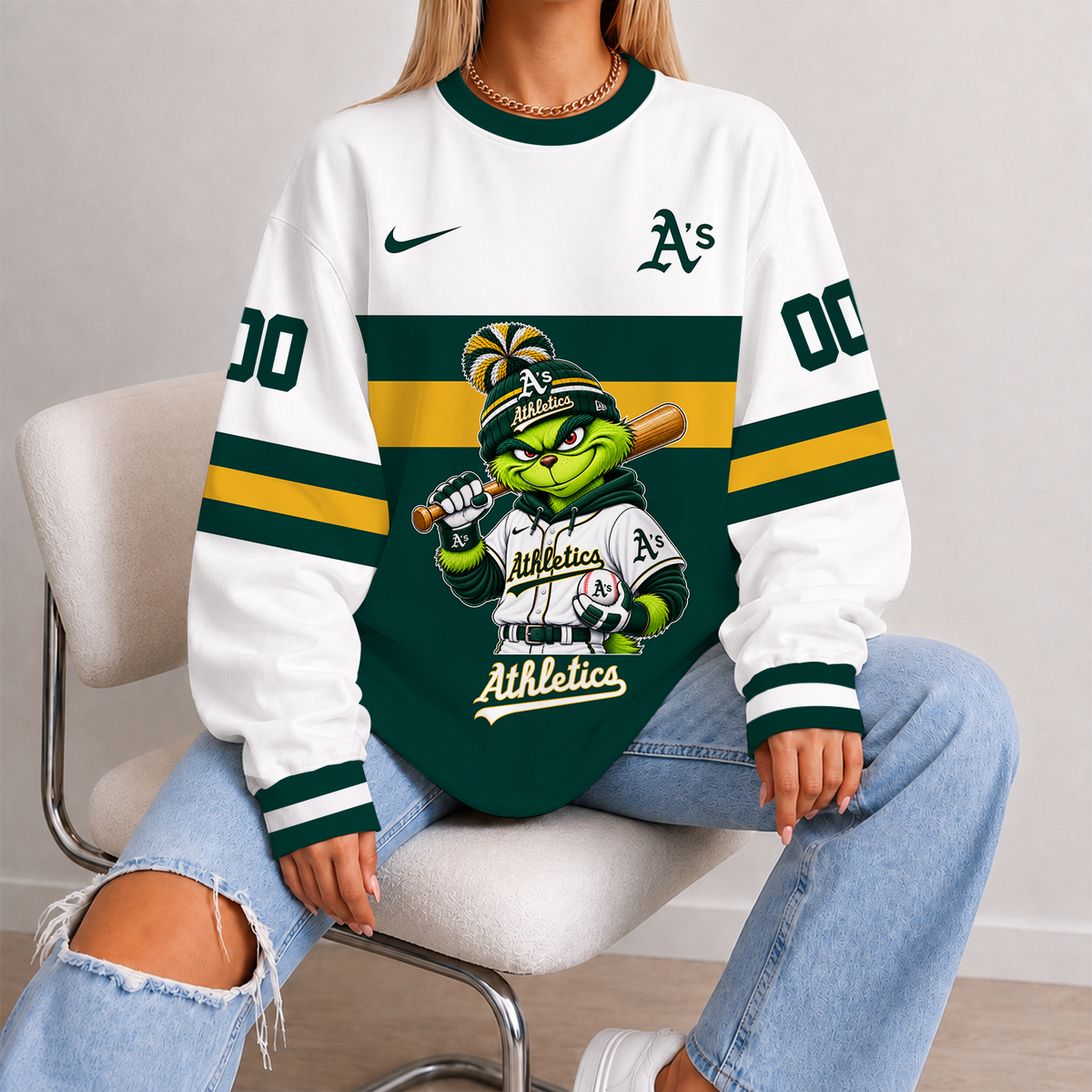 [HOMERUN DEAL] NEW CUSTOMIZED MLB23 OAS OAKLAND ATHLETICS UNISEX SWEATSHIRT