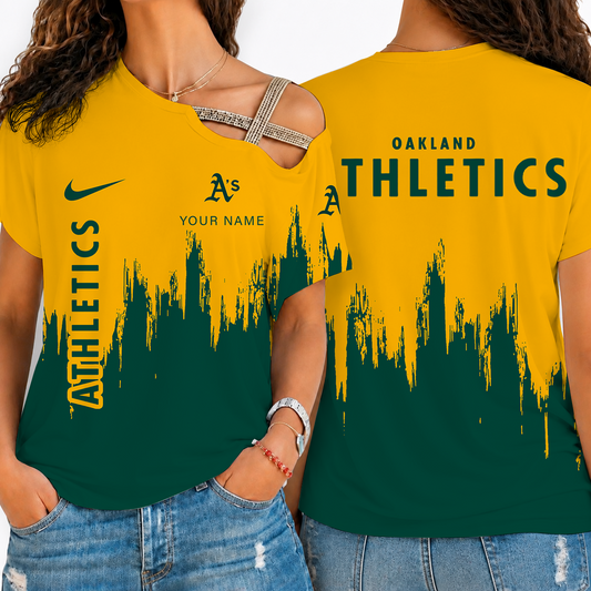 [HOMERUN DEAL] NEW CUSTOMIZED MLB23 OAS OAKLAND ATHLETICS SHOULDER SHIRT