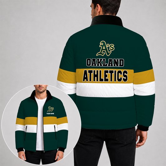 [HOMERUN DEAL] NEW CUSTOMIZED MLB 23 THE ATHLETICS PUFFER JACKET