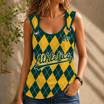 [HOMERUN DEAL] NEW CUSTOMIZED MLB23 OAS OAKLAND ATHLETICS O-RING SHOULDER TANK TOP
