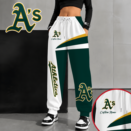 [HOMERUN DEAL] NEW CUSTOMIZED MLB23 OAS OAKLAND ATHLETICS SWEATPANTS
