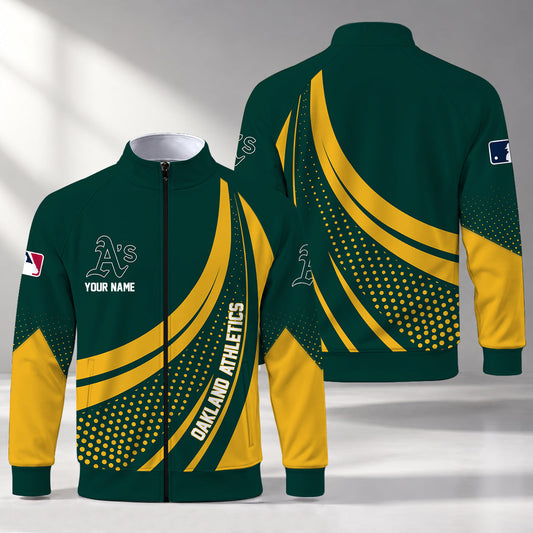 [HOMERUN DEAL] NEW CUSTOMIZED MLB23 OAS OAKLAND ATHLETICS STAND COLLAR JACKET