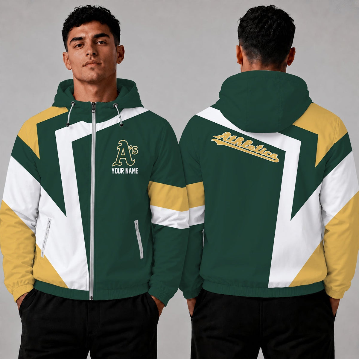 [HOMERUN DEAL] NEW CUSTOMIZED MLB23 OAS OAKLAND ATHLETICS WINDBREAKER JACKET